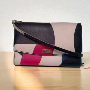 Kate Spade Laurel Way Winni Crossbody Wallet Pink/Blue/Purple Leather WLRU3171